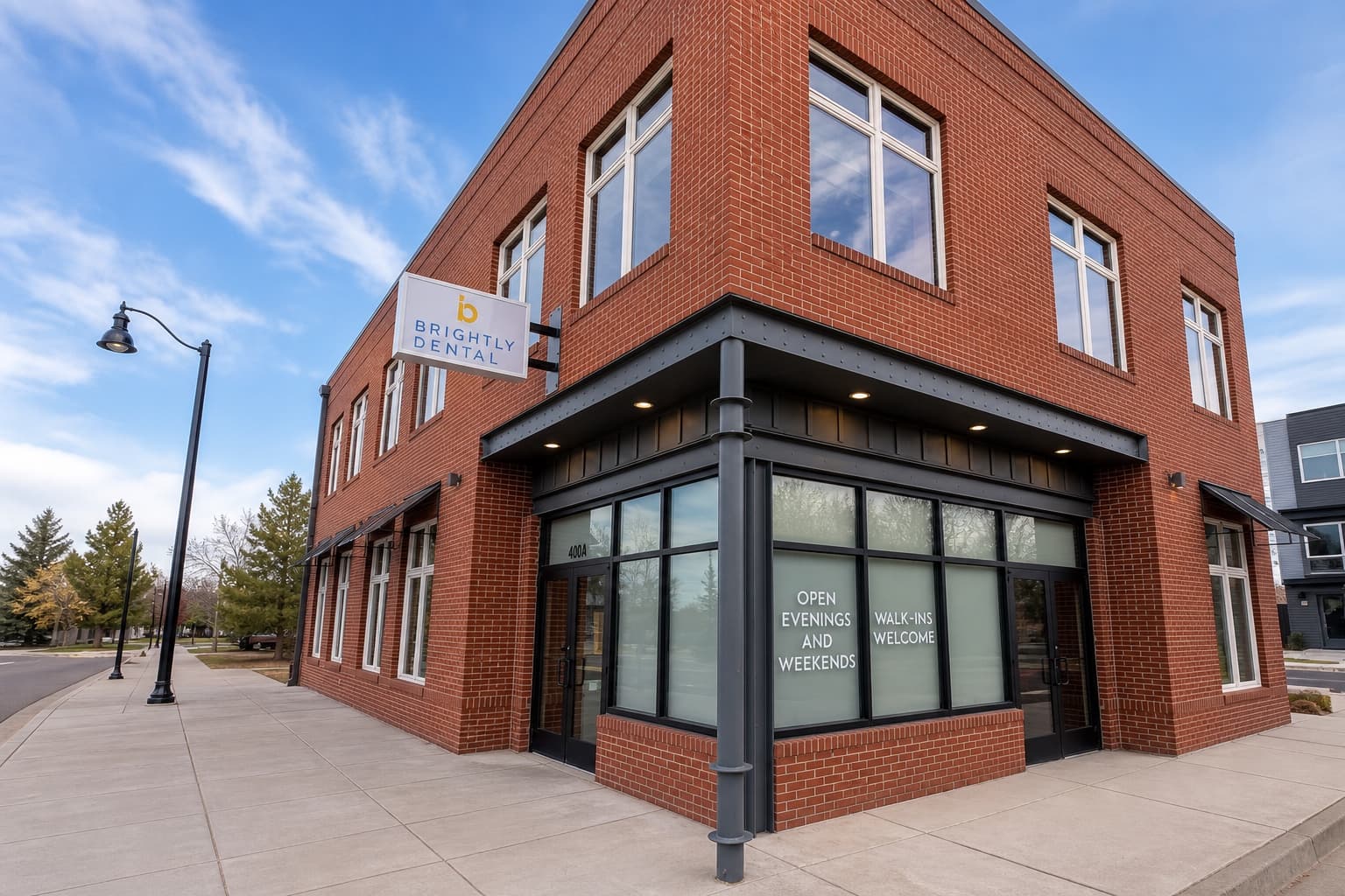 Brightly Dental in Lafayette, Colorado exterior and entrance