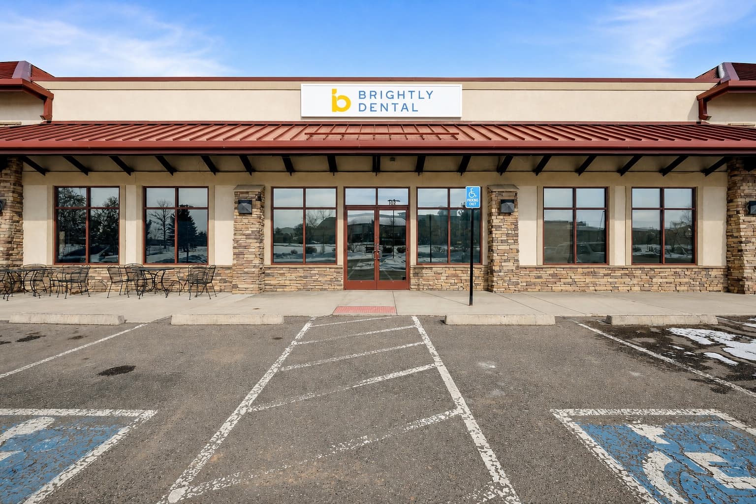 Brightly Dental Parker West exterior and entrance